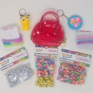 Red Heart-Shaped Mini Bag with Bead Accessories